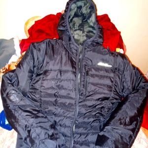 Eddie Bauer reversible Black and Camo Kids coat